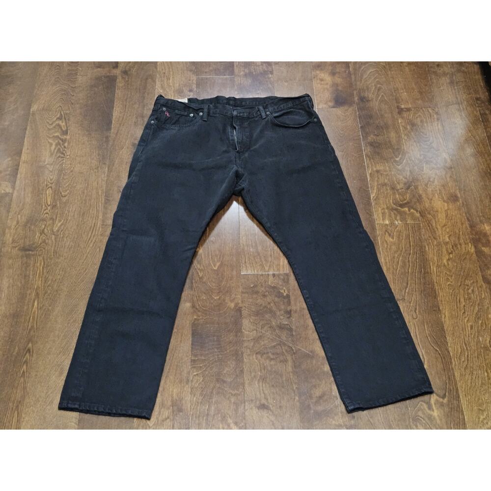 38 x 30 Black Dark Denim Polo Ralph Lauren Jeans Authentic Dungarees Pants
